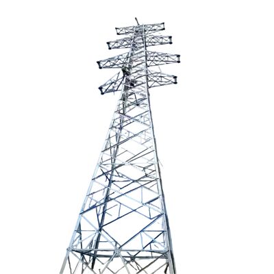 Torre di trasmissione di potenza in acciaio galvanizzato resistente 66KV 132KV Multi circuito mastro della rete elettrica
