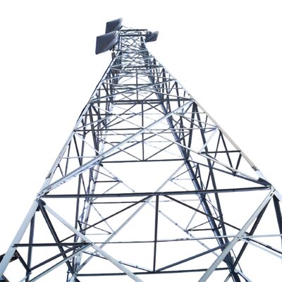 Torre in acciaio Torre angolare in acciaio a 4 gambe progettata per le telecomunicazioni caratterizzata da una struttura robusta e conforme ai codici di progettazione internazionali