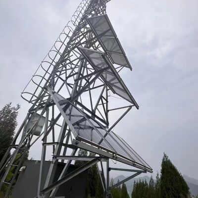 Torre dell'antenna del pannello solare di backup della batteria Torre delle telecomunicazioni di emergenza in acciaio galvanizzato 15 25 30M 5G 4G