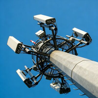 14 20 26M Torretta per telecomunicazioni satellitare per piccola area autosufficiente in acciaio galvanizzato monopolare di dimensioni compatte 5G 4G