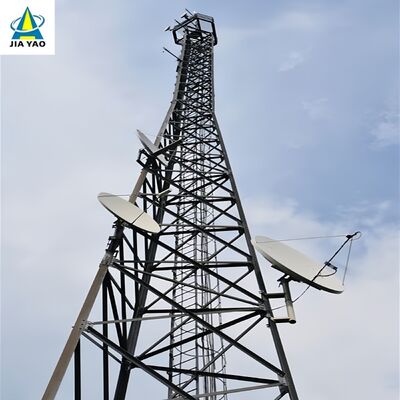 torre staccabile galvanizzata a 3 gambe galvanizzata della immersione a caldo di 50M conveniente per le telecomunicazioni di area mineraria