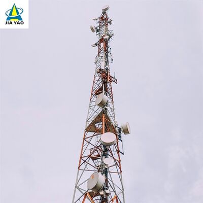 Torre in acciaio ad angolo a 3 gambe in acciaio Q355 da 35 M 46 M 62 metri per copertura del segnale dell'area di confine