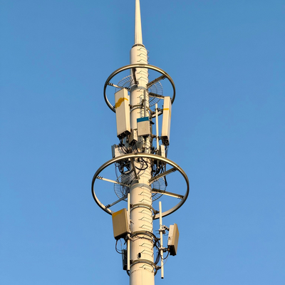 Torre unipolare a basso carico di vento da 35 metri per telecomunicazioni di ingresso composto residenziale