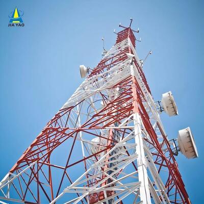 Torre reticolare angolare in acciaio a 4 gambe per carichi pesanti con struttura portante ottimizzata per infrastrutture di telecomunicazioni rurali Standard ANSI/TIA-222-G