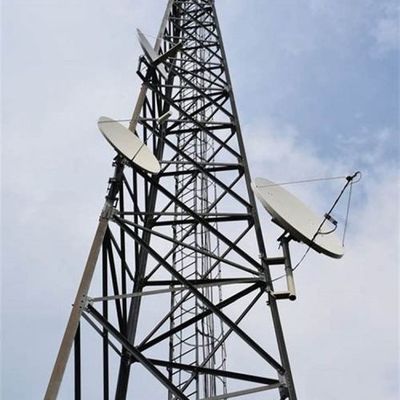 30 40 50 metri Radio 3 gambe Torre angolare in acciaio 5G Rete Galvanizzata Torre di comunicazione a microonde