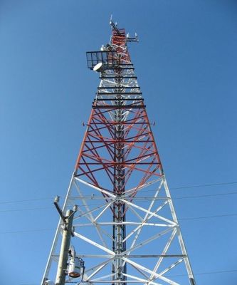 30 40 50 metri Radio 3 gambe Torre angolare in acciaio 5G Rete Galvanizzata Torre di comunicazione a microonde