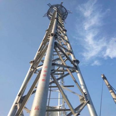 10 - 60M Torre di acciaio tubolare galvanizzato Segnale Wifi Bts Televisioni Torre di acciaio tubulare a 3 zampe