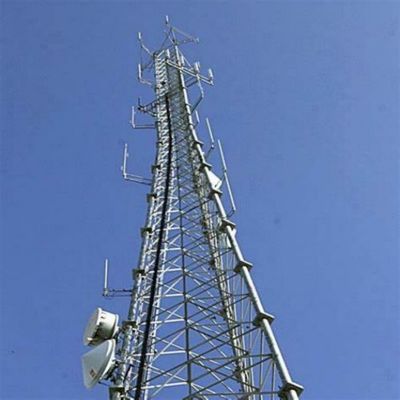 10 - 60M Torre di acciaio tubolare galvanizzato Segnale Wifi Bts Televisioni Torre di acciaio tubulare a 3 zampe