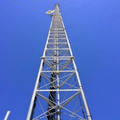 10 - 60M Torre di acciaio tubolare galvanizzato Segnale Wifi Bts Televisioni Torre di acciaio tubulare a 3 zampe