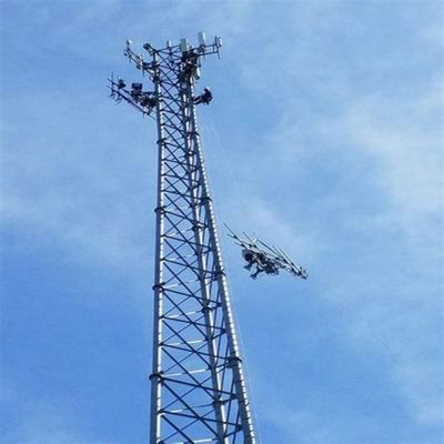 Tubular Telecom Steel 3 Legged Tower Rete mobile 4G 5G Segnale Radio Antenna Triangolare Torre di telecomunicazioni &amp; accessori