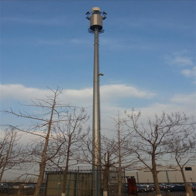 25M 30M 40M 45M Radio antenna segnale acciaio galvanizzato singolo tubo polo stazione base di comunicazione torre monopolio