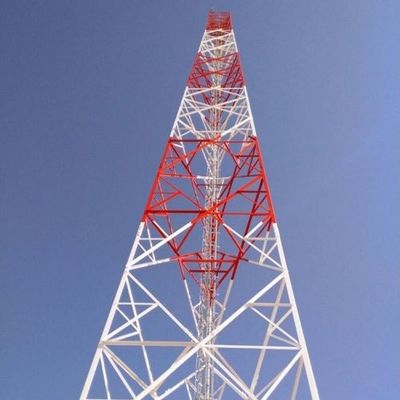 Telefono senza fili a lungo raggio Telecom Torre in acciaio Trasmettitore ricevitore GSM Torre in acciaio reticolare Telecom