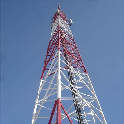 Torre di telecomunicazioni da 40 metri Torre di tubi angolari in acciaio a 3 zampe