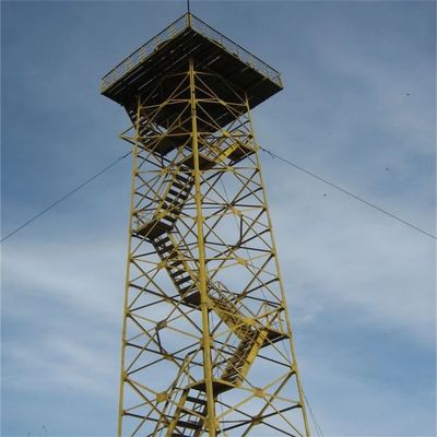 Torre di guardia galvanizzata a caldo a 4 gambe angolare di acciaio Torre di osservazione del fuoco