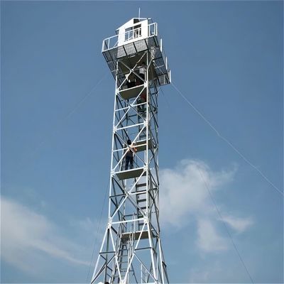 Torre di guardia galvanizzata a caldo a 4 gambe angolare di acciaio Torre di osservazione del fuoco
