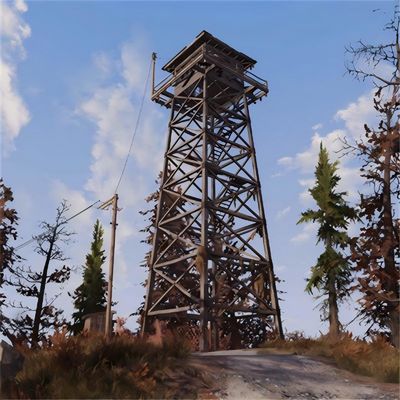 Torre di vigilanza di sorveglianza di sicurezza di 120 piedi piattaforma di acciaio ad angolo autoportante
