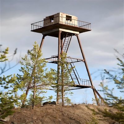 Torre d'osservazione piattaforma angolare in acciaio reticolato