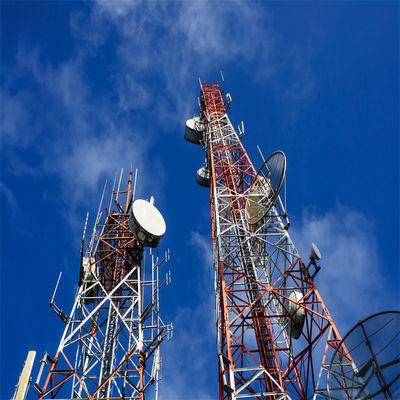 Telecom Shelter Design 60m 4 Legged angolare torre in acciaio angolo reticola radio antenna 4g apparecchiature wireless