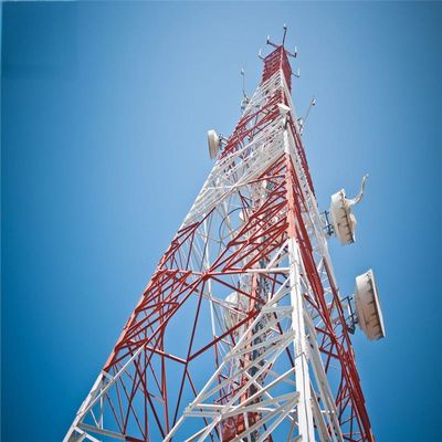 Produttore Pylon in acciaio a 4 zampe 5 km Trasmettitore e ricevitore Wifi reticolare angolare a microonde Torre radio di supporto wireless