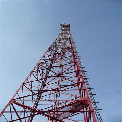 Torre di rete di acciaio Telecomunicazioni Telefono satellitare Telefono cellulare Sito cellulare 4 gambe Torre cellulare