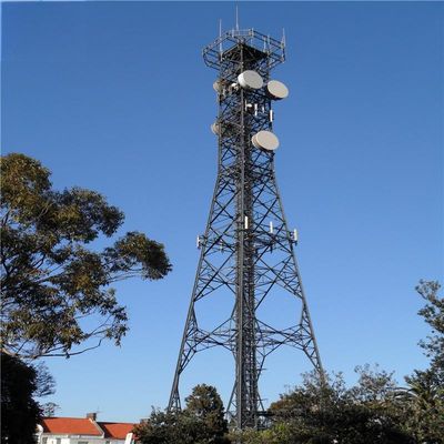 50m Acciaio Energia solare TV satellitare Torre reticolare a microonde Mast 50km Segnale Internet Torre radio telecomunicazioni