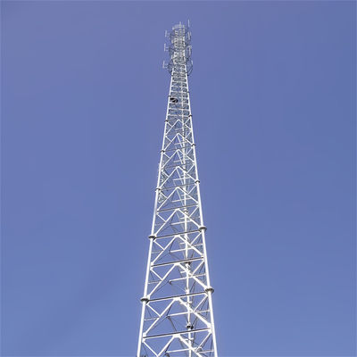 60m alto angolo galvanizzato acciaio auto-supporto antenna torre 3 gambe tubolare