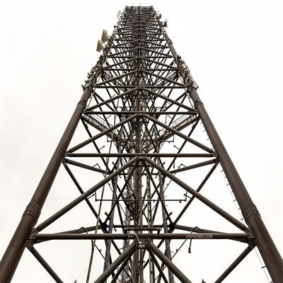 Torre di acciaio tubolare galvanizzata a tre zampe torre di antenna di telecomunicazione a reticolo