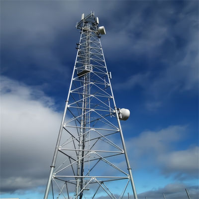 Telefono cellulare di comunicazione in acciaio rotondo torre a reticolo autoappoggiabile antenna tubolari mastro 3 gambe