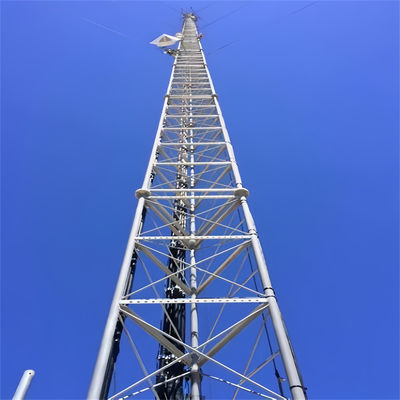 Tubo galvanizzato a caldo Tubo tubulare torre di antenna auto-supportabile struttura reticolare torre di trasmissione