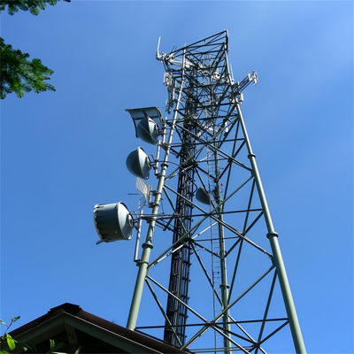 Tubo galvanizzato a caldo Tubo tubulare torre di antenna auto-supportabile struttura reticolare torre di trasmissione