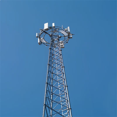 Torre di acciaio tubolare a 3 zampe con pilastro di ferro 20 - 65 M Mast