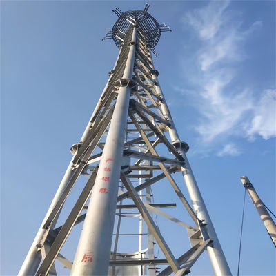 Telecom triangolare Tubulare Autoportante Antenna Mastello HDG 3 gambe Torre a reticola di acciaio