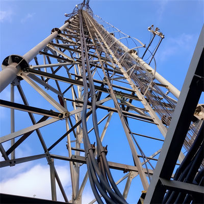 Telecom triangolare Tubulare Autoportante Antenna Mastello HDG 3 gambe Torre a reticola di acciaio