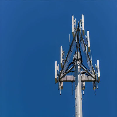 OEM Galvanizzato Monopole di Autosostenibilità Antenna Torre Mast Per GSM 5G Comunicazione Tube Torre Polo