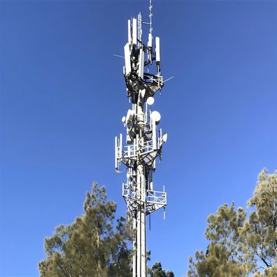 Piattaforma di lavoro Wifi professionale a lungo raggio a microonde monopolio auto-supporto torre di antenna