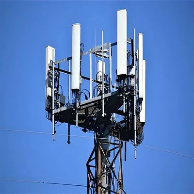 Piattaforma di lavoro Wifi professionale a lungo raggio a microonde monopolio auto-supporto torre di antenna