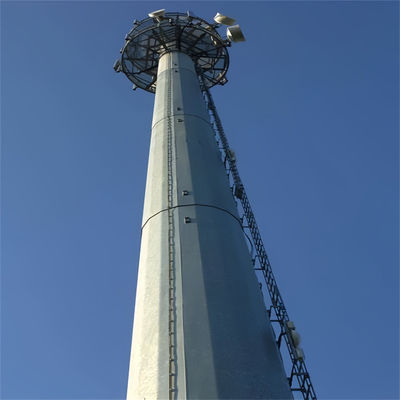 Equipaggiamento Cellule tubolari coniche galvanizzate Antenna GSM Telecomunicazione Comunicazione Torre monopolio in acciaio