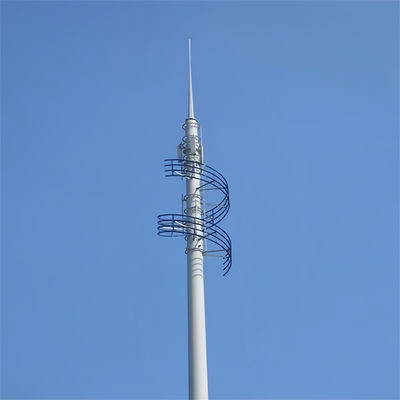 Equipaggiamento Cellule tubolari coniche galvanizzate Antenna GSM Telecomunicazione Comunicazione Torre monopolio in acciaio