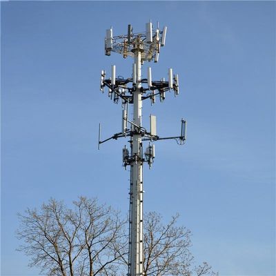 Monopolio della torre del mastello di telecomunicazione galvanizzato a caldo di 30 metri Q345B/A572 Materiale