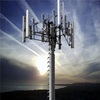 4G 5G cellula di segnale palo monopole torre galvanizzata GSM antenna supporto montato