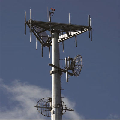 Torre di mastello di antenna pesante Monopole 15 metri 9m 10m 12m Monopole Torre d'acciaio