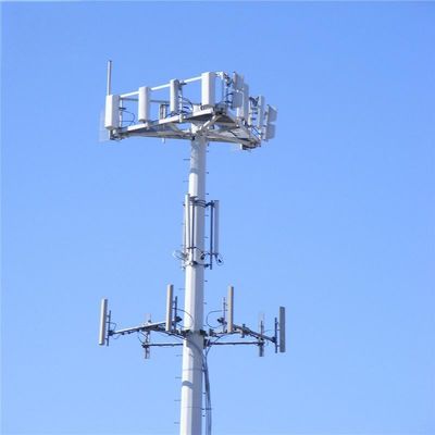 4g 5g Wireless Microwave Monopole Telecom Tower Con Flangel 5m 12m 36m 45m 55m Metri