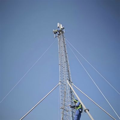 Radio 4g 5g Isp Comunicazione in acciaio al carbonio Gattice Guy Mast Torre triangolare