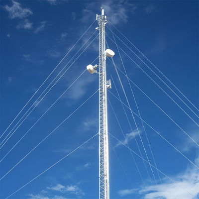 Radio 4g 5g Isp Comunicazione in acciaio al carbonio Gattice Guy Mast Torre triangolare