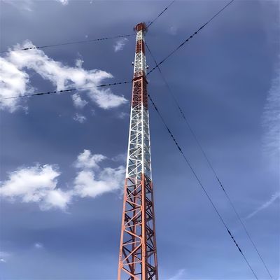 Radio 4g 5g Isp Comunicazione in acciaio al carbonio Gattice Guy Mast Torre triangolare