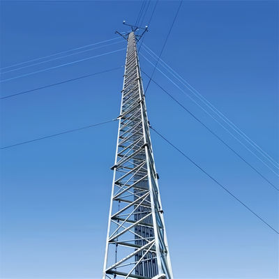 Telecom Supported Triangular Mast Design Galvanizzato Wire Tower Galvanizzato Acciaio Reticolo Tubulare