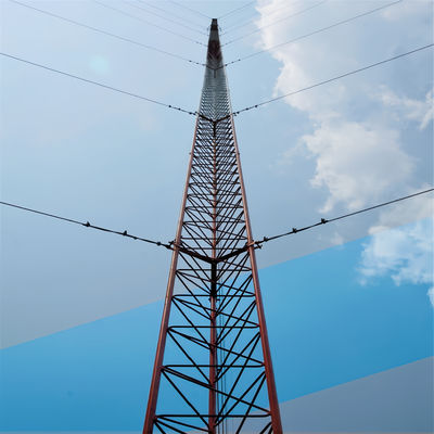 Telecom Supported Triangular Mast Design Galvanizzato Wire Tower Galvanizzato Acciaio Reticolo Tubulare