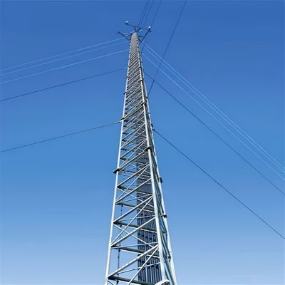 Torre di trasmissione galvanizzata in acciaio a reticolo tubolare 30 40 50 Meter Telecom 5G/4G/3G