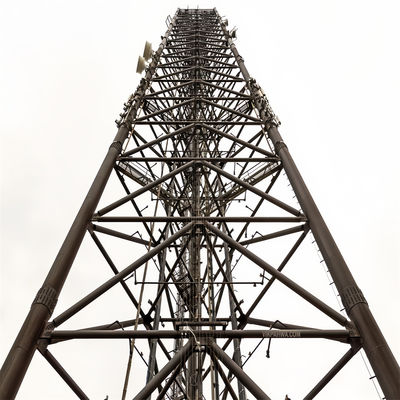 Rete a 3 gambe Radio 5G Antenna a filo galvanizzato Torre triangolare acciaio galvanizzato