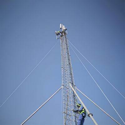 Rete a 3 gambe Radio 5G Antenna a filo galvanizzato Torre triangolare acciaio galvanizzato